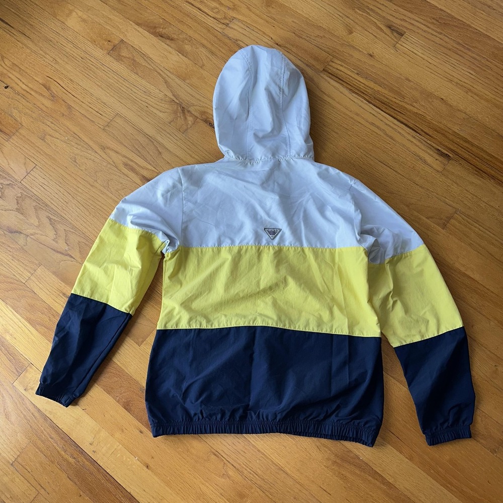 Columbia PFG Pullover Jacket Womens Small Hooded Windbreaker Lightweight Fishing - Picture 2 of 8